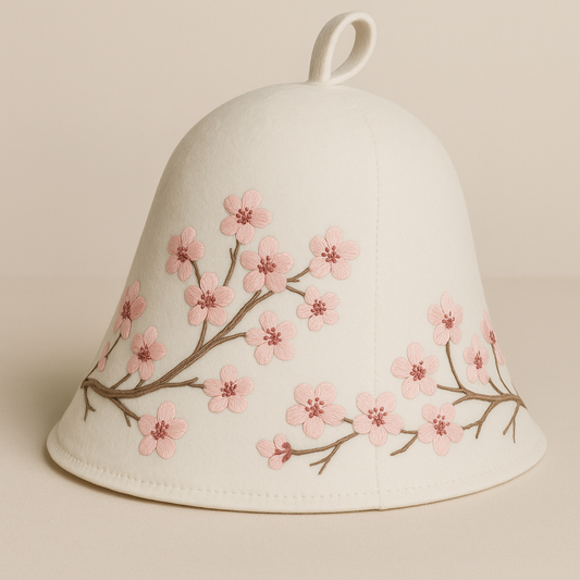 Cherry Blossom Sauna Hat
